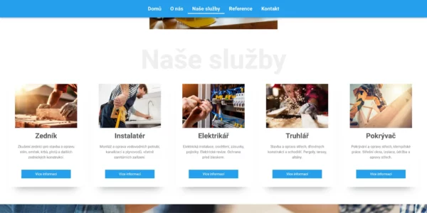 Internetová prezentace V2 Naše služby