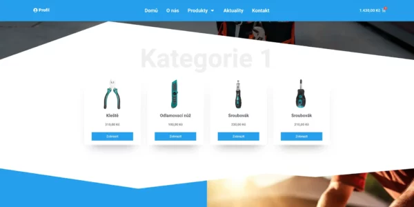 Internetový obchod verze V2 Přehled produktů