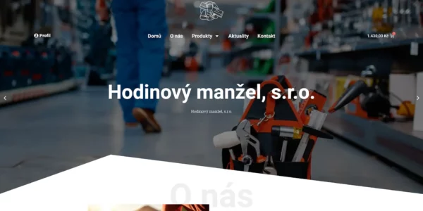 Internetový obchod verze V2 Úvodní stránka